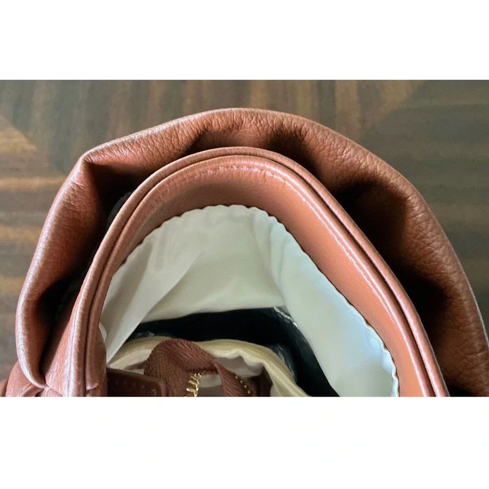Miss Fong Diaper Bag Tote Vegan Leather Cognac Brown with Changing Pad Large OS